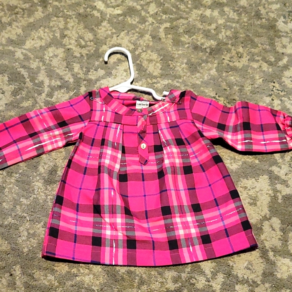 Carter's Pink Plaid shirt